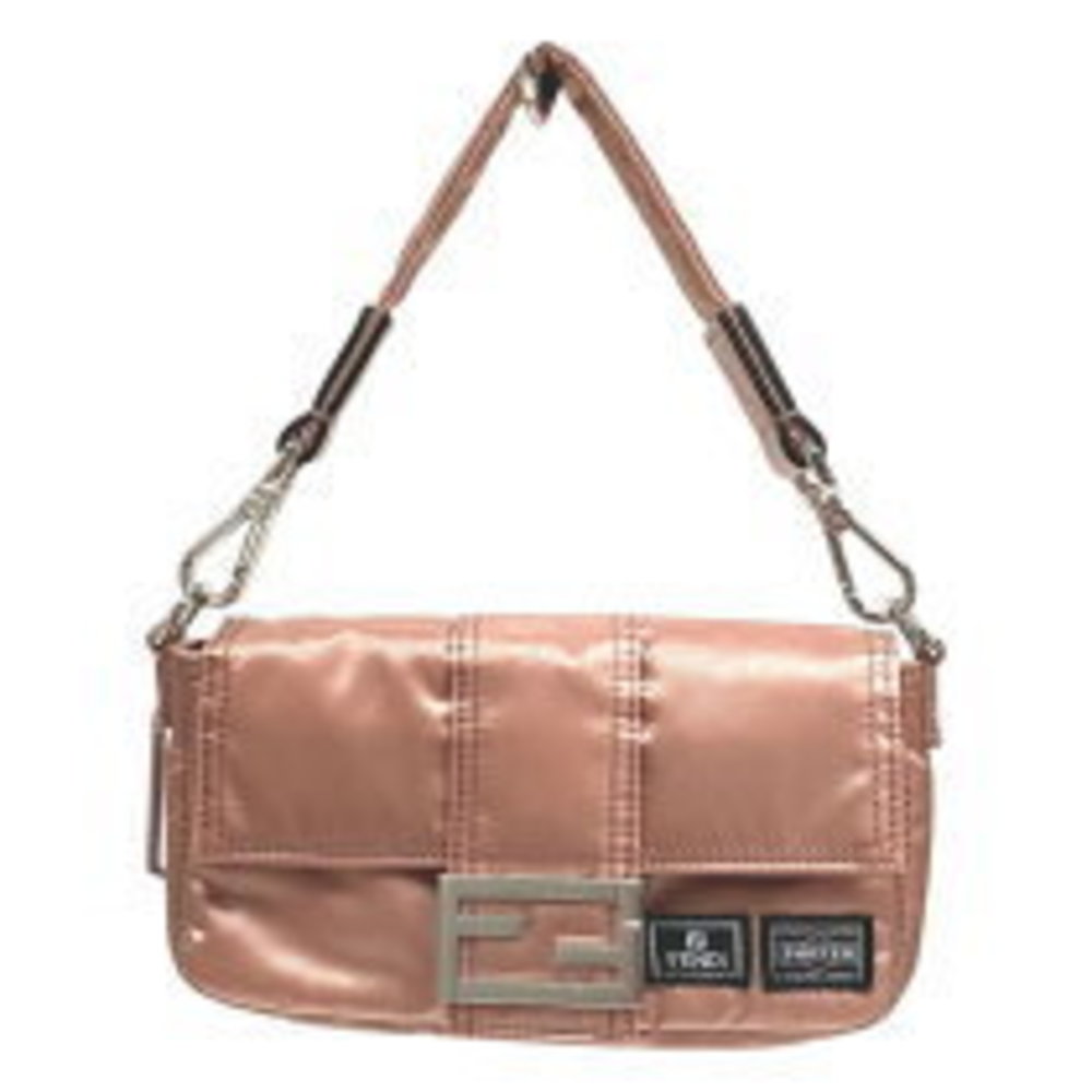FENDI Baguette Phone Case PORTER pink nylon Shoulder Bag